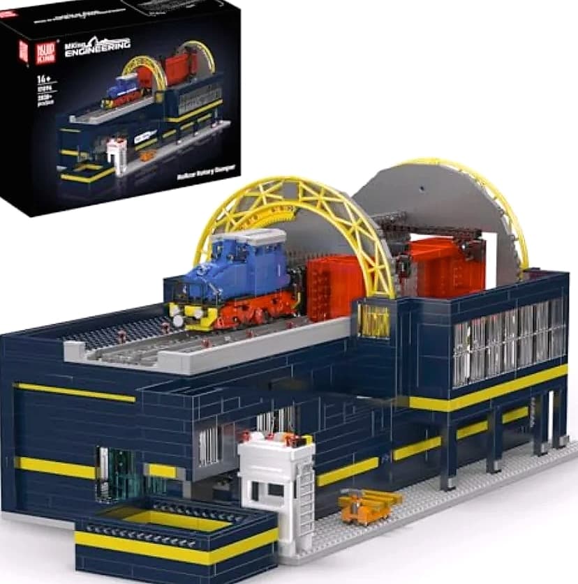Mould King 17094 Railcar Rotary Dumper Building Set