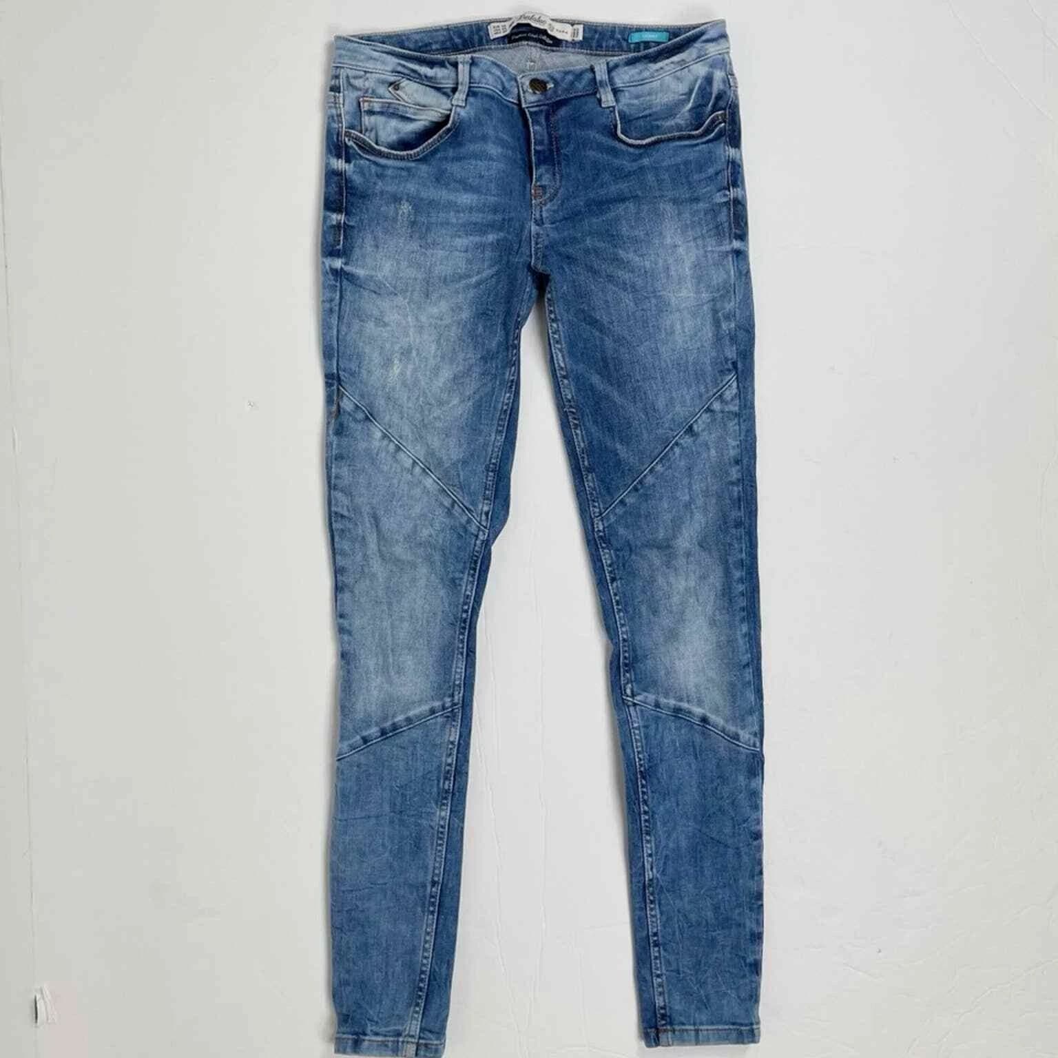 Zara Trafaluc Blue Denim Skinny Jeans Size 6