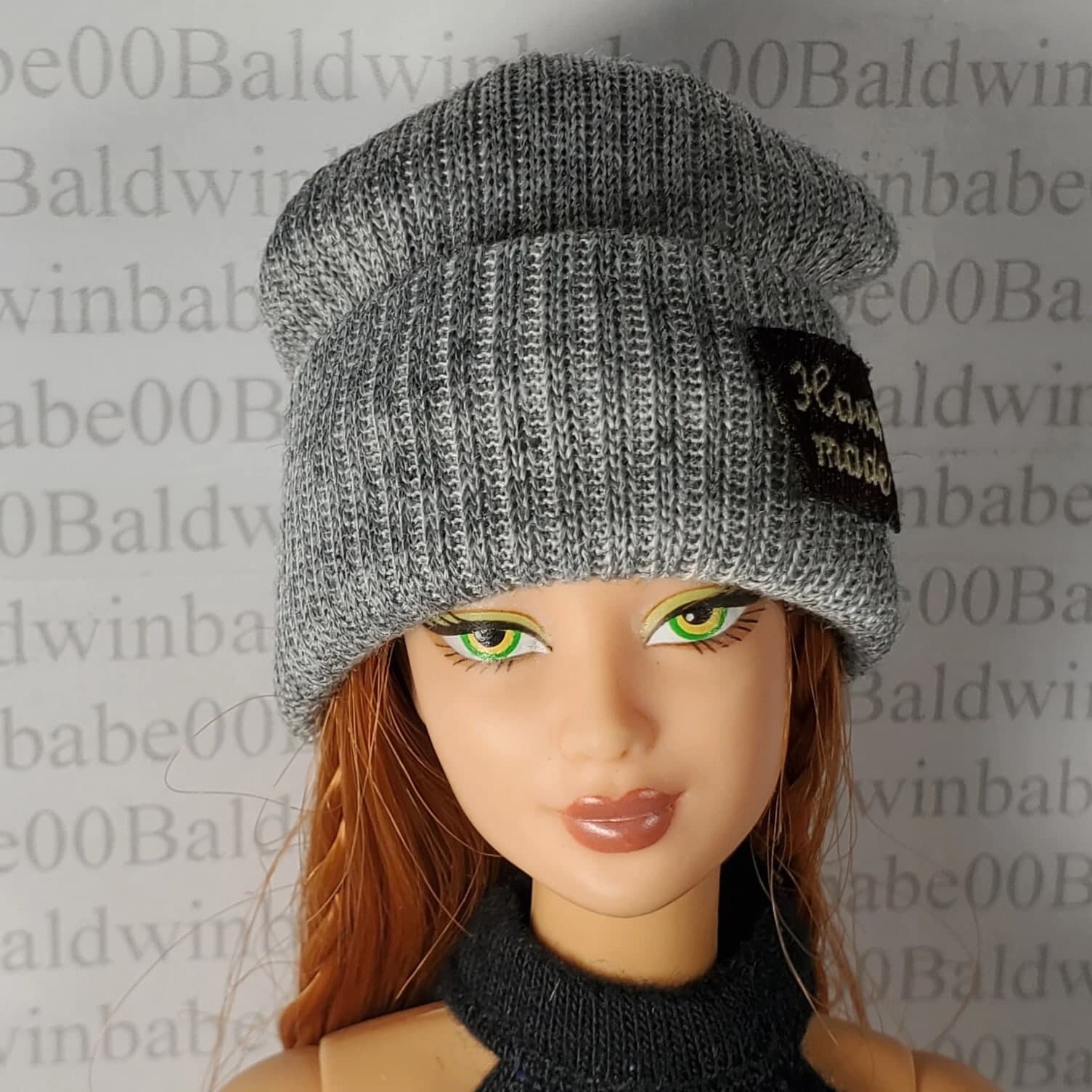 Hat Fits 11.5 Inch Fashion Doll Gray Knit Beanie Cap Accessory