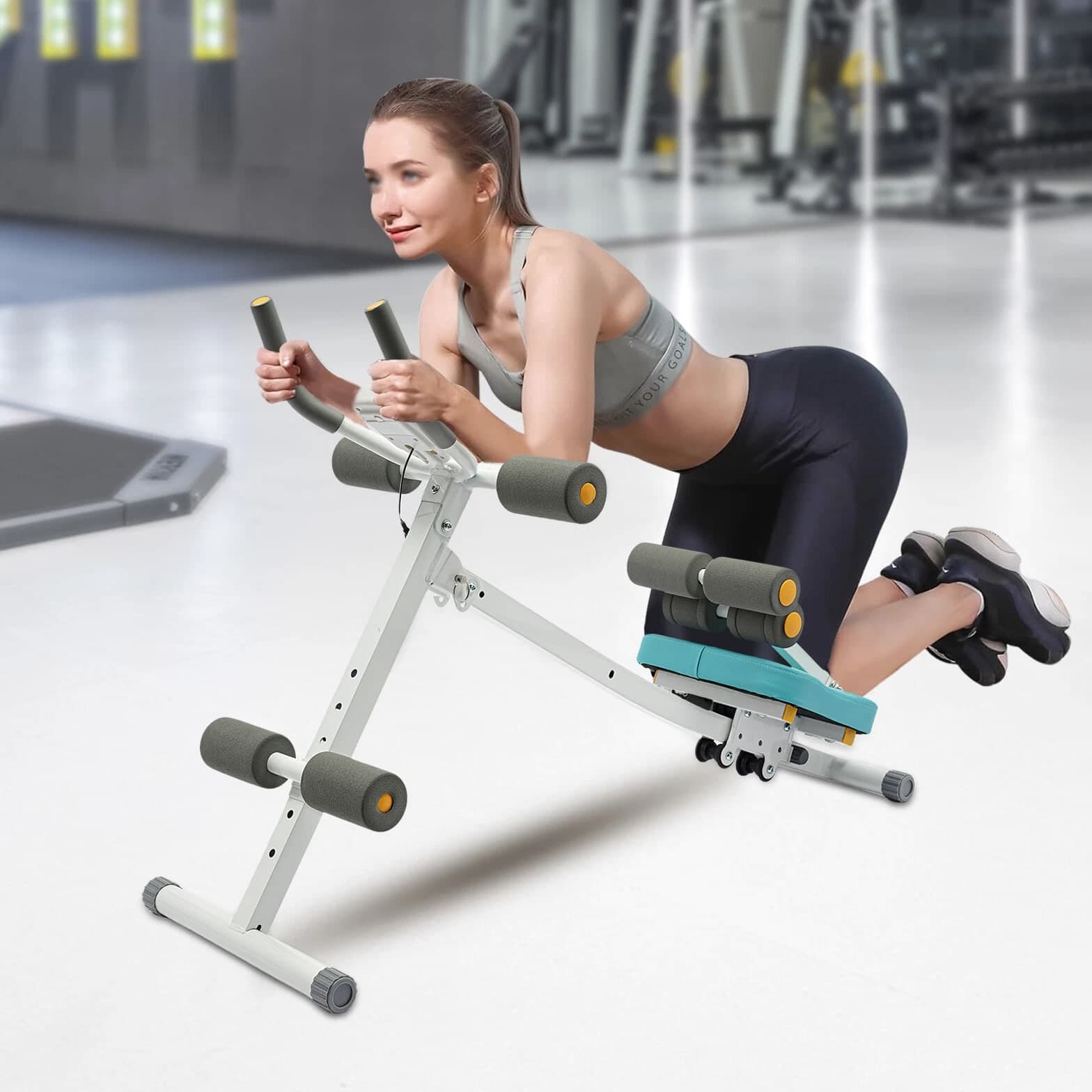 2-in-1 Abdominal Fitness Exercise Machine Supine Board Training Equipment