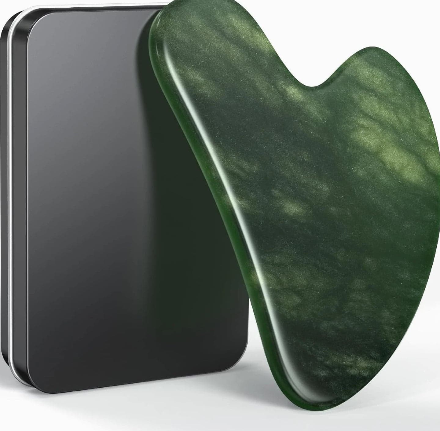 Gua Sha Facial Tools, Natural Jade Stone Guasha Tool for Face Massage Therapy