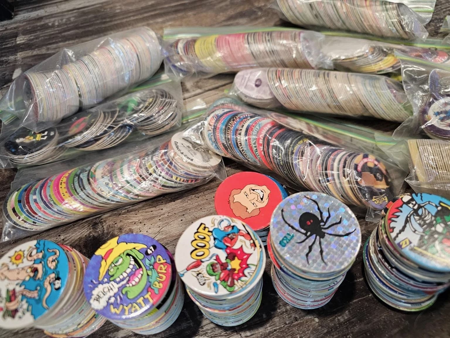 Lot of 50 Vintage Pogs from the 1990s