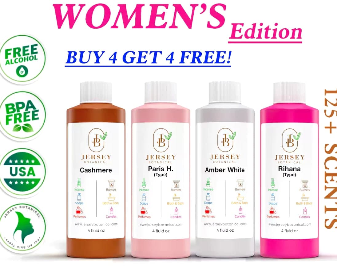 Women's Fragrance Oil 4 oz For Body Oils, Incense Burning, Perfume Diffuser
