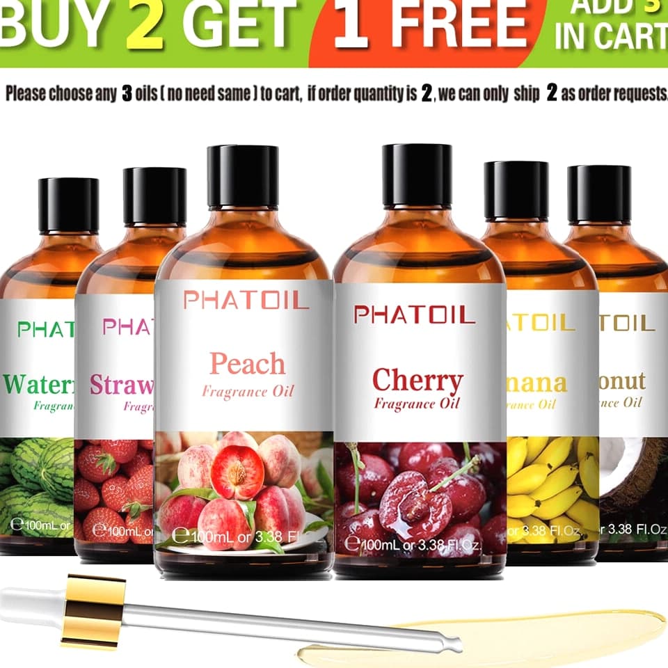 3.38 FL.OZ Fruity Fragrance Oils for Aromatherapy, Diffuser, Candle & Soap Making