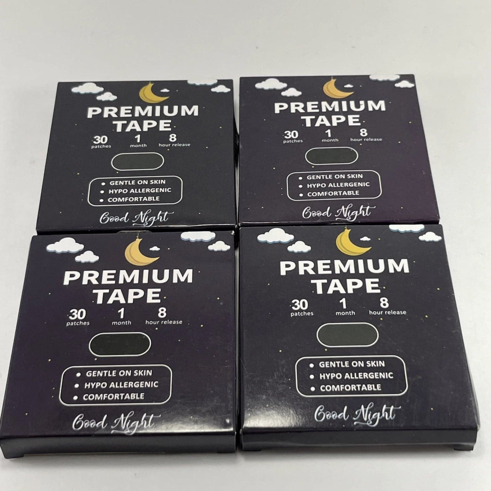 Mouth Tape Patches - 120 Count (4 Boxes, 30 Per Box) Hypoallergenic Premium