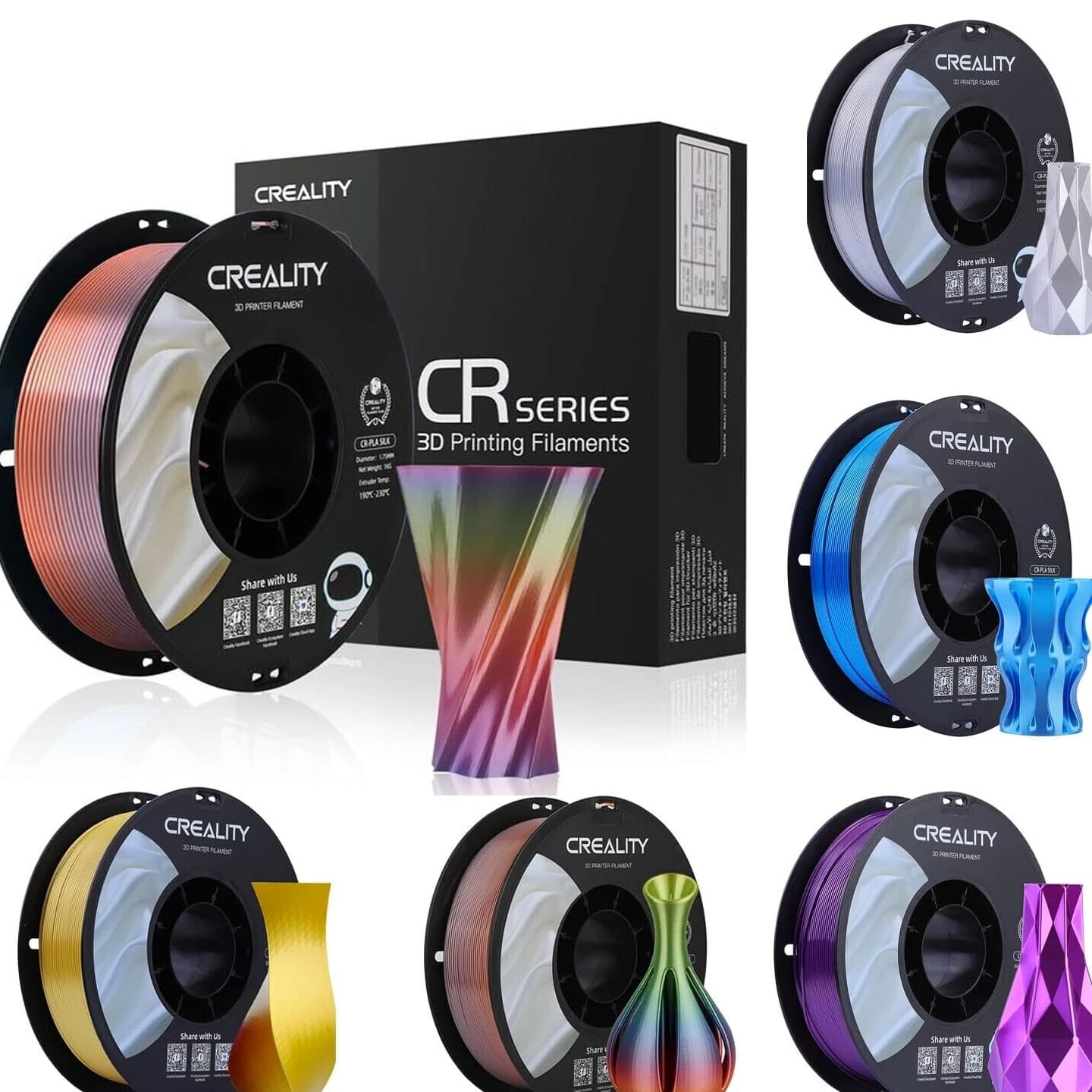 Creality PLA Filament 1.75mm 3D Printer Filament CR-Silk Printing Filament - 1kg