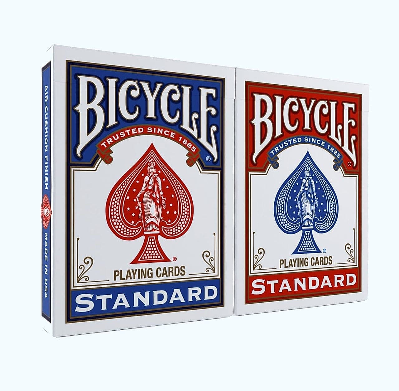 Bicycle Standard Playing Cards, Poker Size, Red & Blue 2-Deck Pack