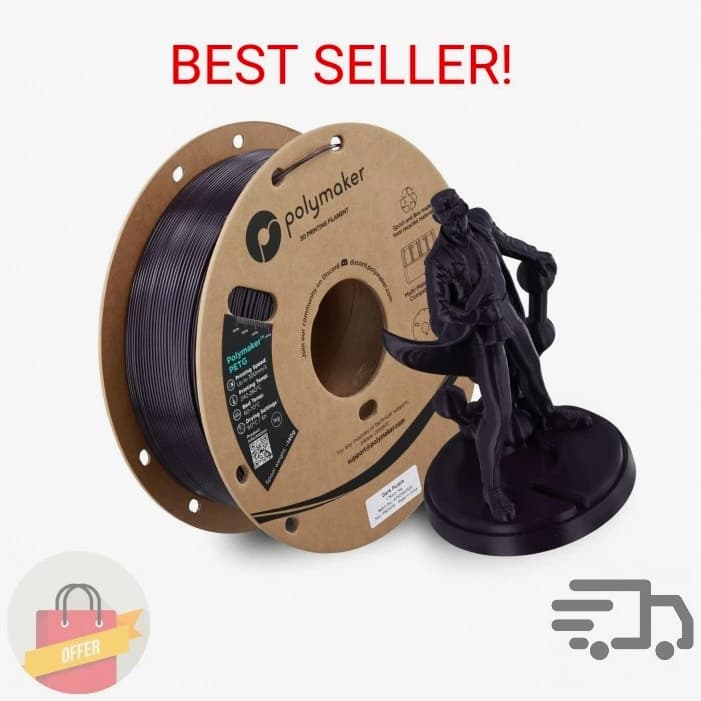 Polymaker PETG Dark Purple 3D Printer Filament 1.75mm 1kg - High Speed PETG up to