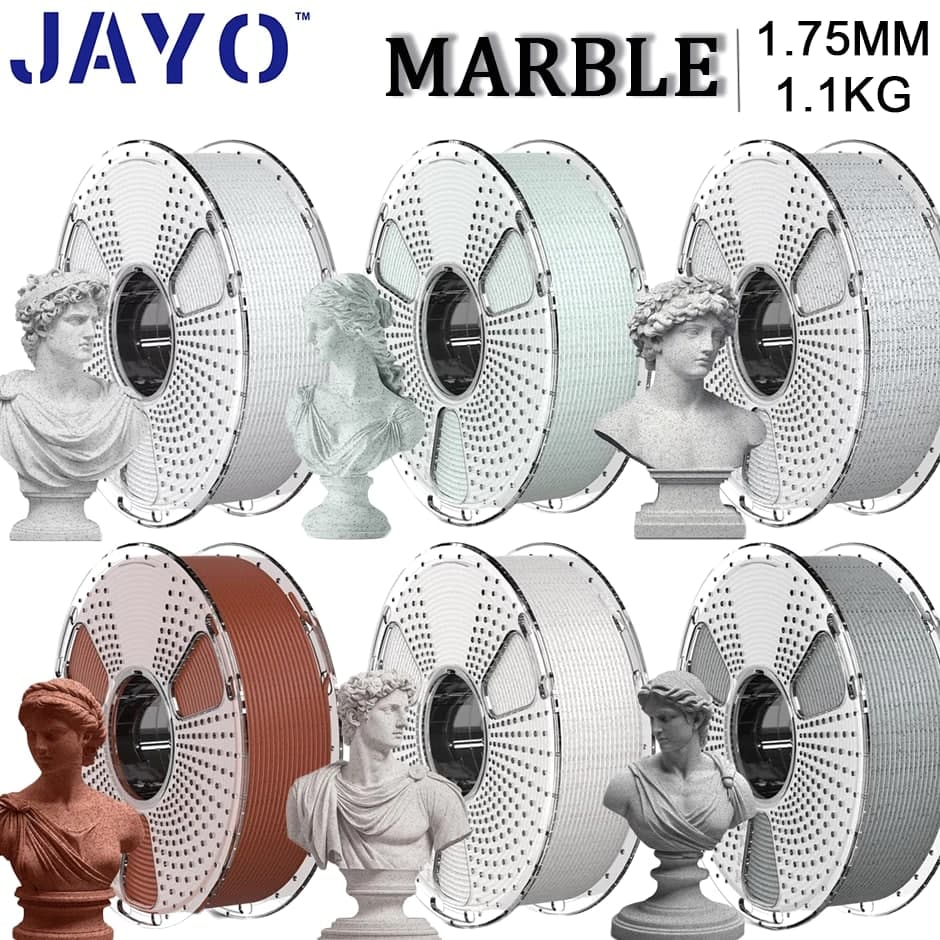 JAYO 1.1KG High Speed Marble 3D Printer Filament PLA 1.75MM with Spool