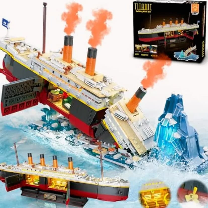 Titanic Ship 1883-Piece Building Block Set with Light