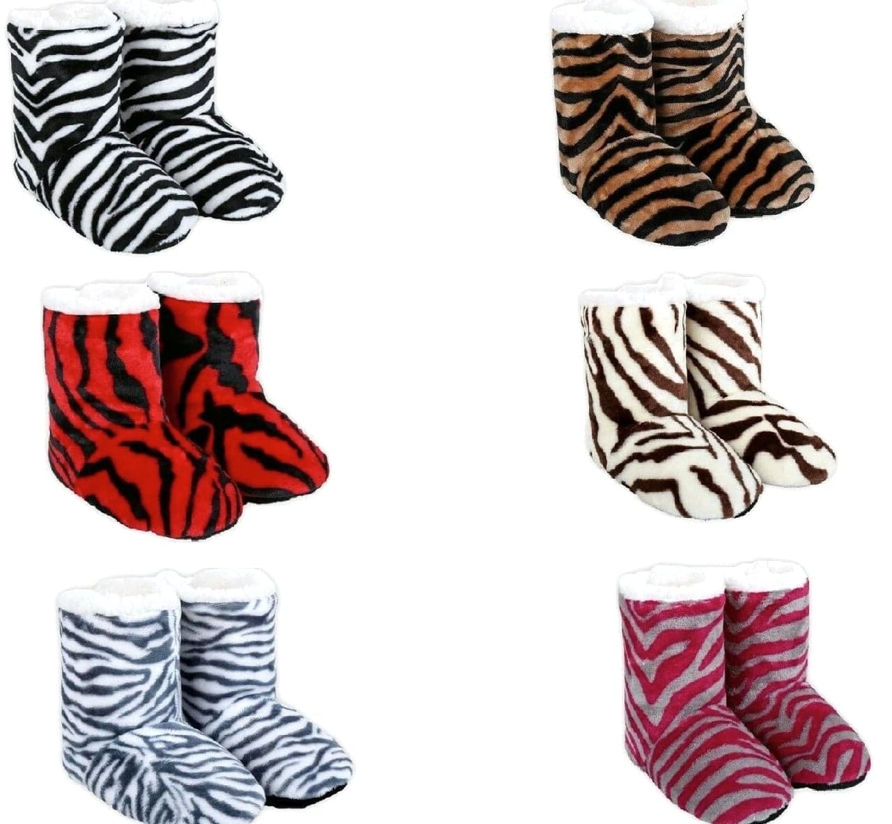 Women's Cozy Non-Slip Grip Indoor House Bootie Slippers in S/M and M/L