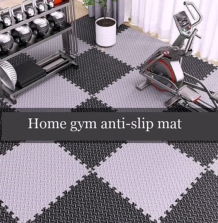 DHDH 30x30cm EVA Foam Gym Mat, 16-Piece Interlocking Floor Tiles