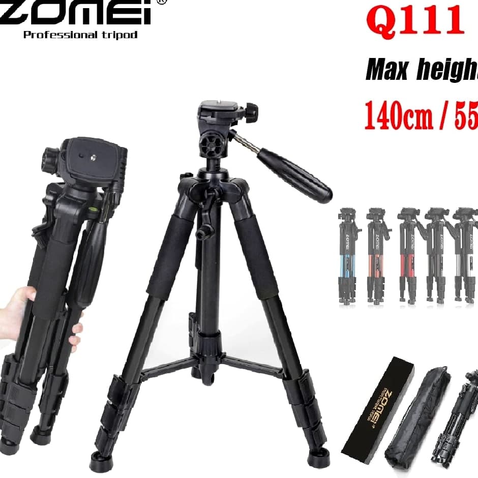 Zomei Q111 55" Heavy Duty Travel Tripod Tabletop Stand for DV DSLR Camera & Phone