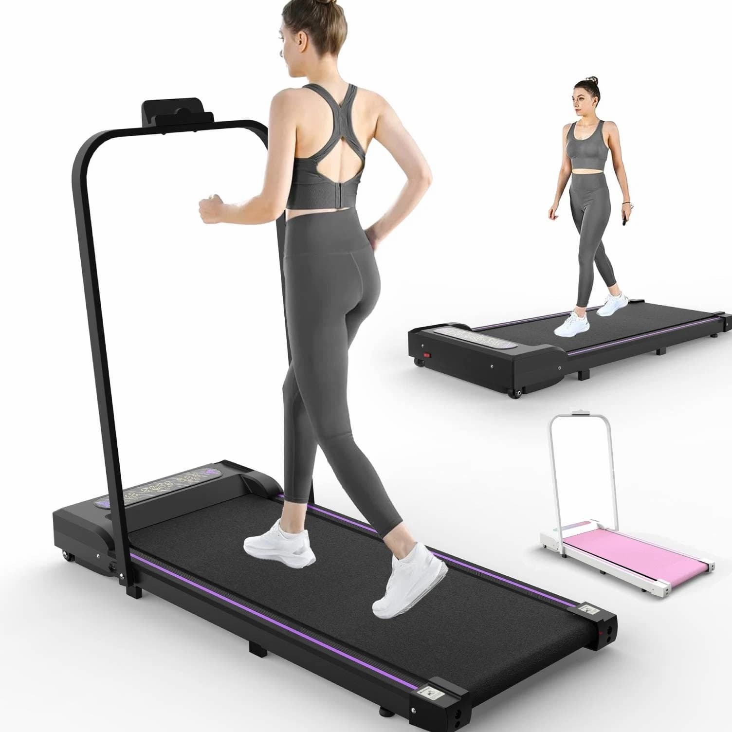 2 in 1 Under Desk Treadmill Portable Walking Pad Jogging Machine for Office