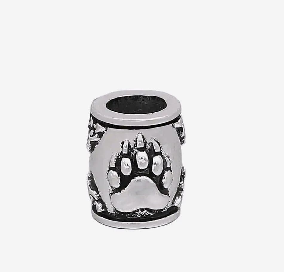 Nostalgia Viking Rune Bear Paw Beard Bead Charm Pendant