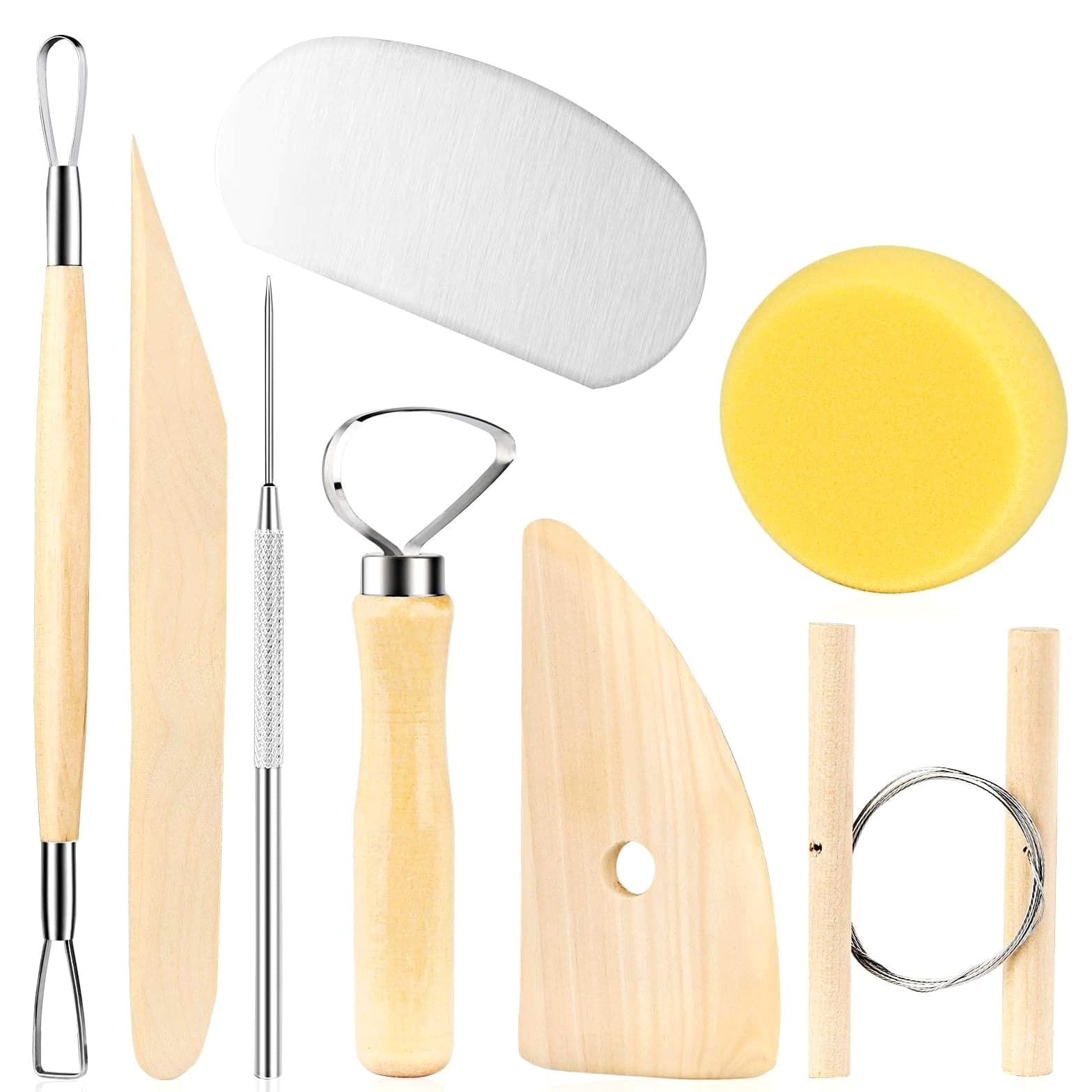 8-Piece Pottery Clay Sculpting Tools Set For Beginners