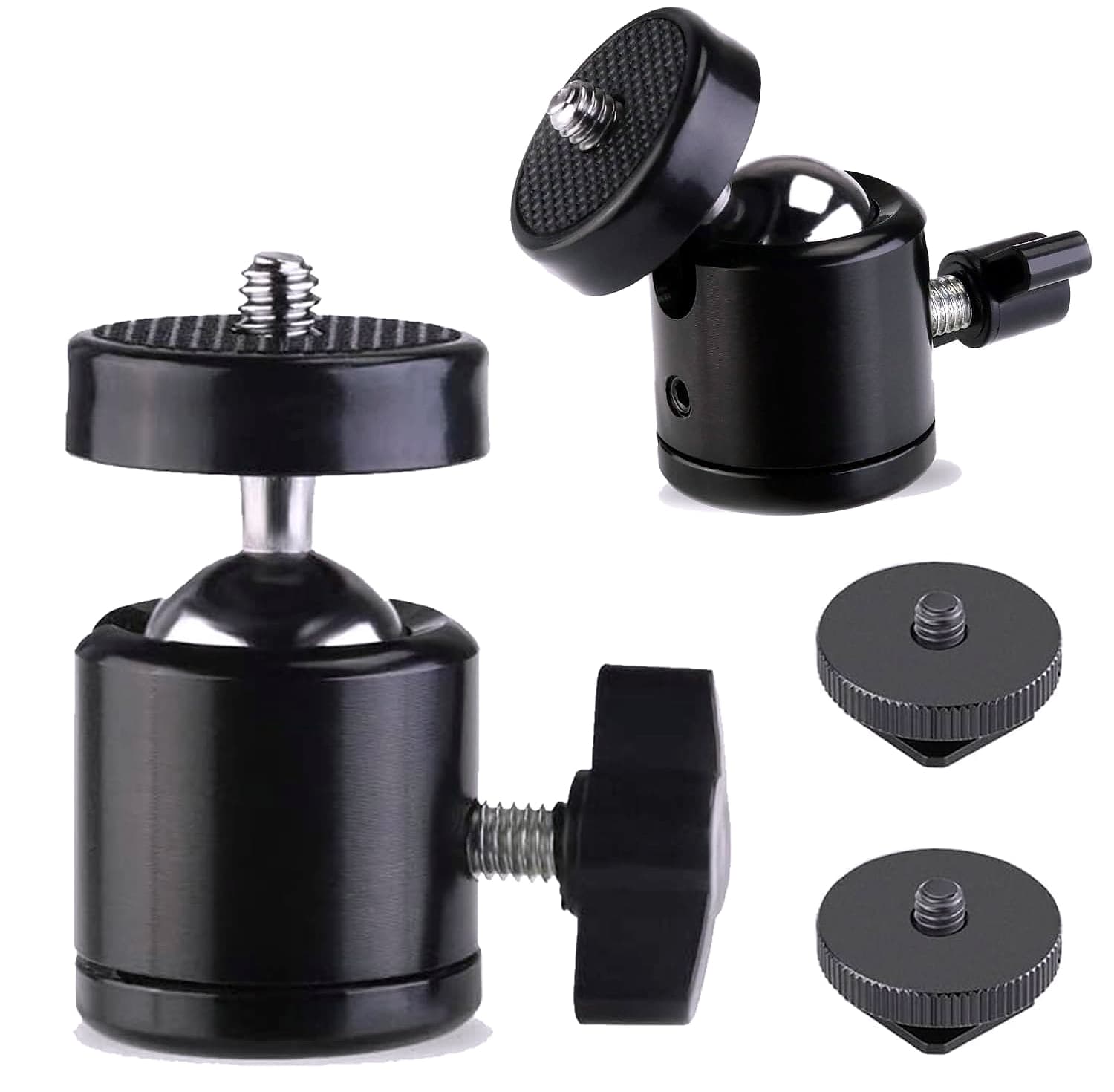 Eszkozta 1/4" Swivel Ball Head Tripod Mount, 2 Pack
