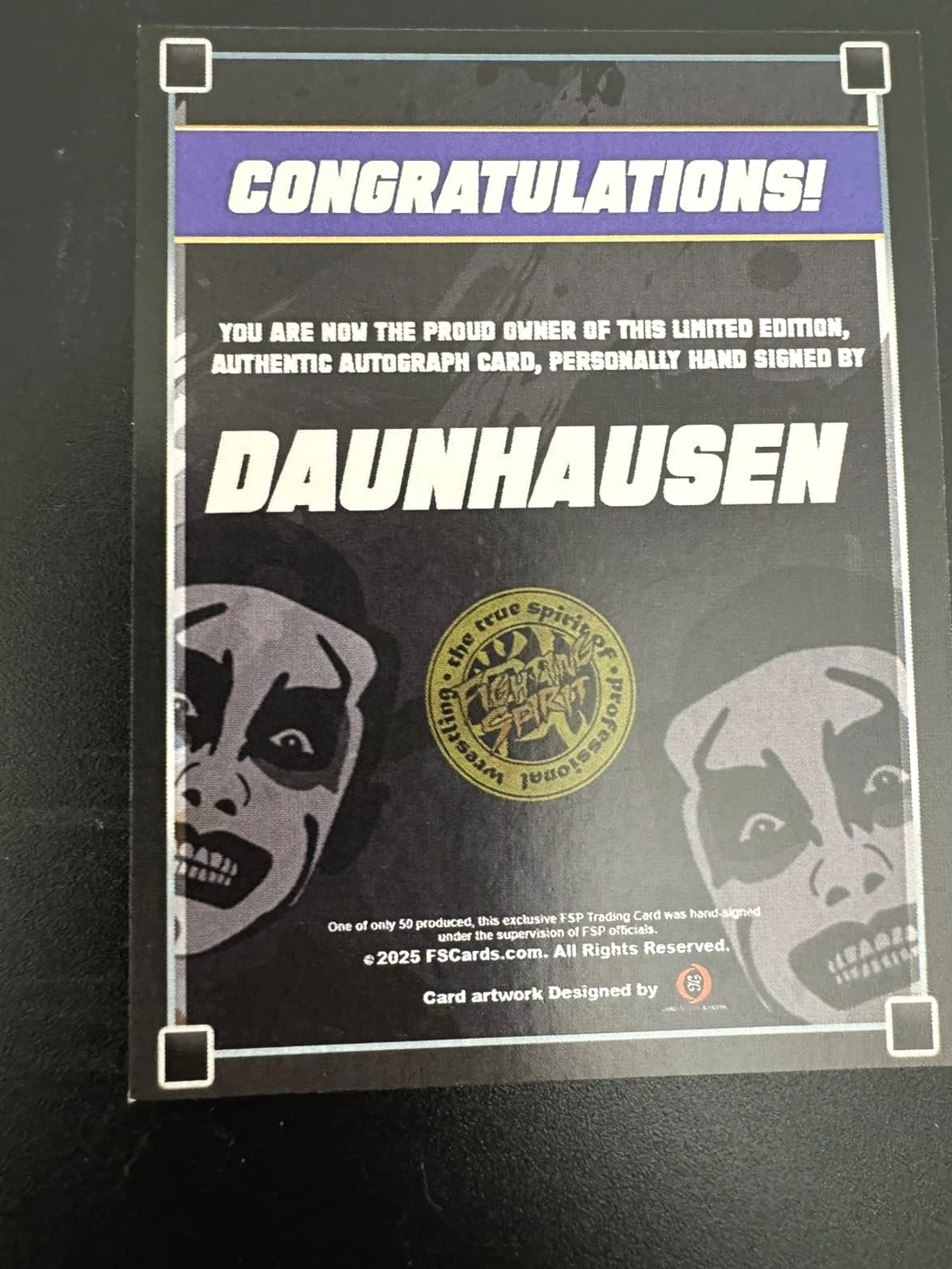 2025 RARE Danhausen Autograph Trading Card Authentic Signature AEW WWE Indie