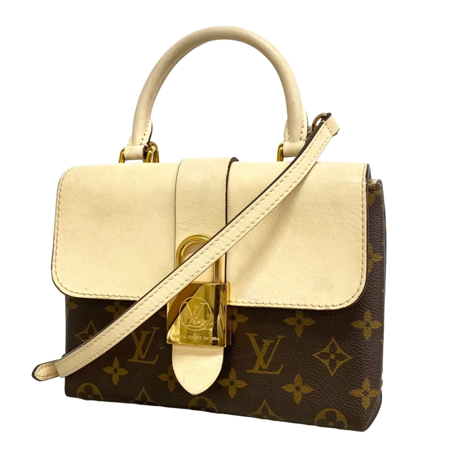 Louis Vuitton Monogram Rocky BB Handbag M44653 Cream - 2-way bag GZl1ha20