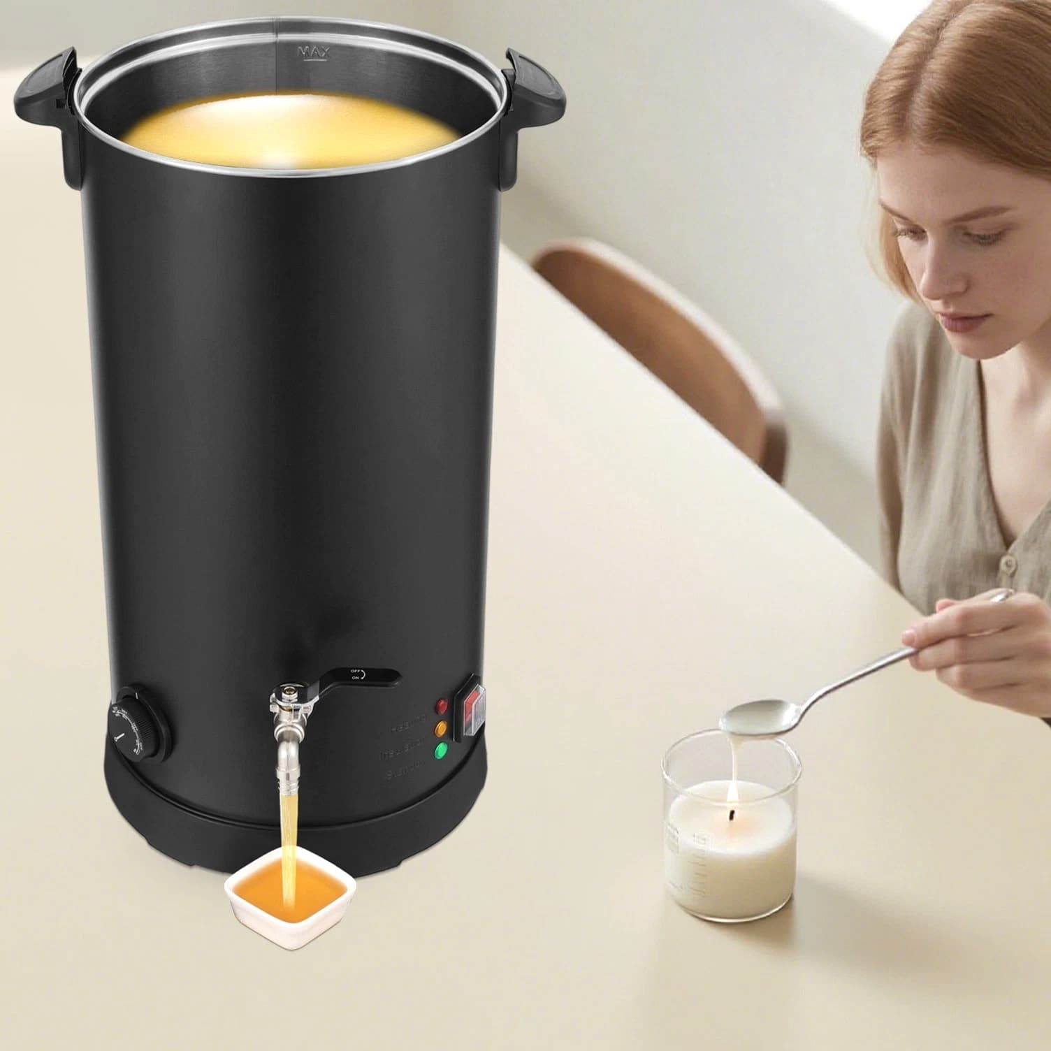 Wax Melter Kit 15L Melting Pot Machine Set for Candle Making/Home DIY/Beauty