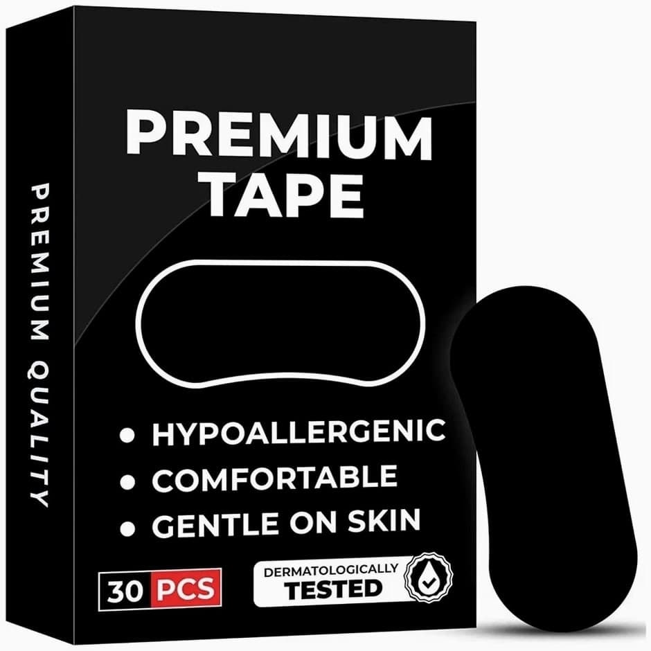30-60 Strips Gentle Mouth Tape for Sleep – Soft Hypoallergenic Lip Support