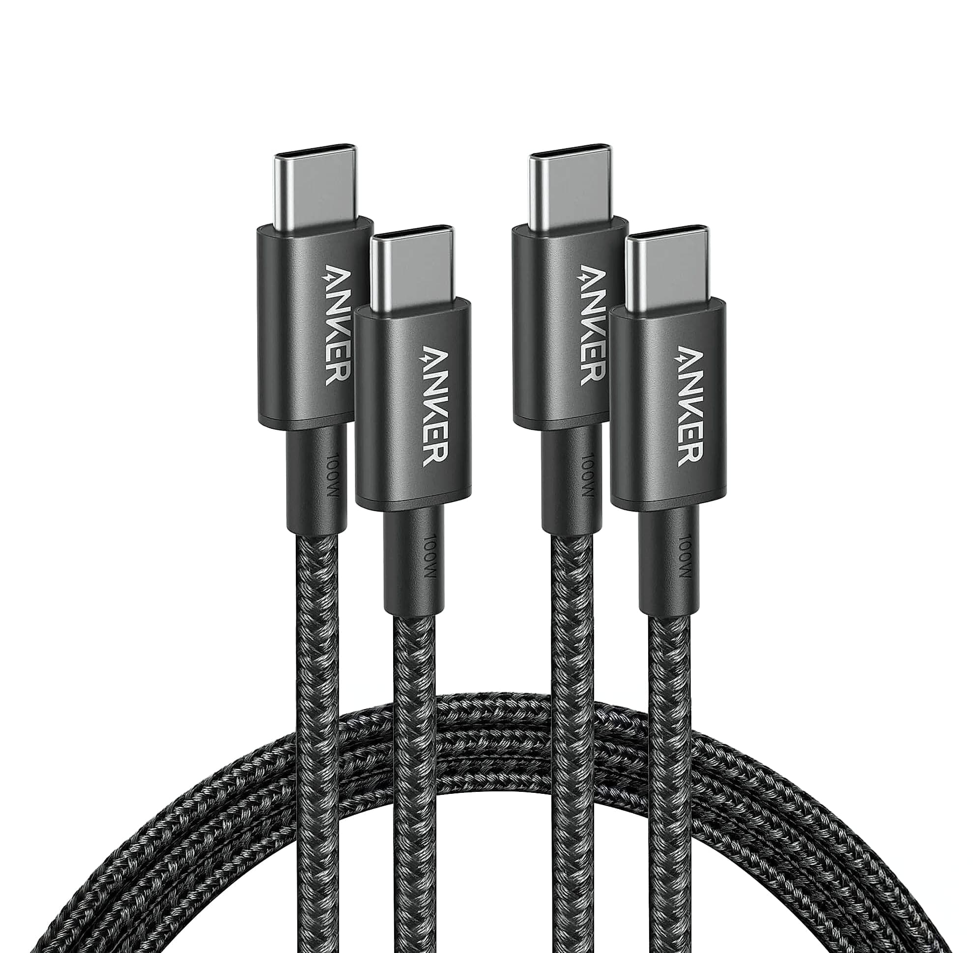 Anker 333 USB-C Cable 2-Pack 6ft, 100W Fast Charging